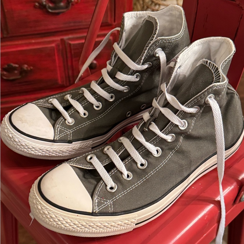 Gray High-Top Sneakers